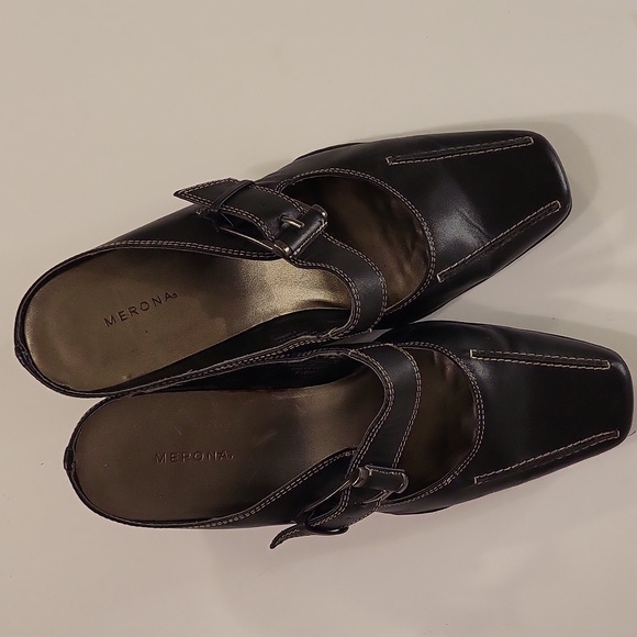 Merona, Black Open Back Shoes-Sz 9 - Picture 3 of 8